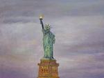 Keith Mayerson; View of Liberty, 2012; oil on linen; 36 x 38 in.